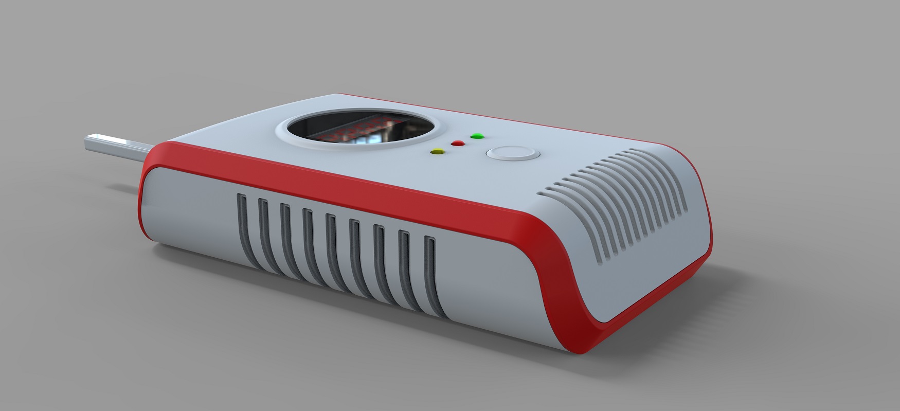 廚房天燃氣泄漏報警器外觀設計-結構設計-效果圖渲染 廚房天燃氣泄漏報警器外觀設計-結構設計-效果圖渲染