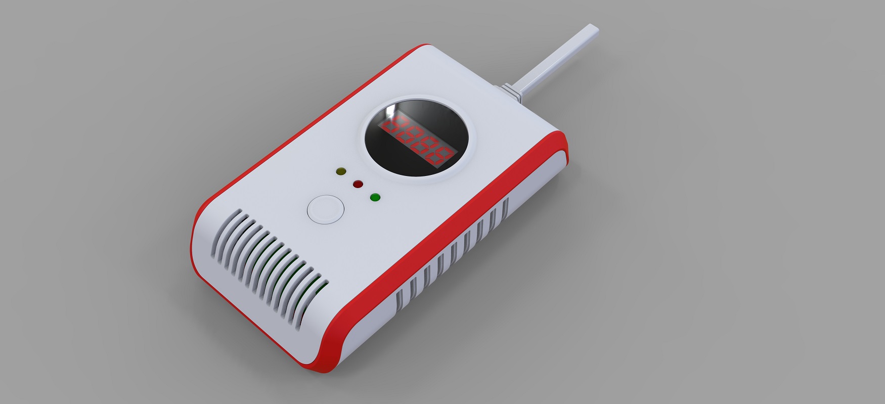 廚房天燃氣泄漏報警器外觀設計-結構設計-效果圖渲染 廚房天燃氣泄漏報警器外觀設計-結構設計-效果圖渲染