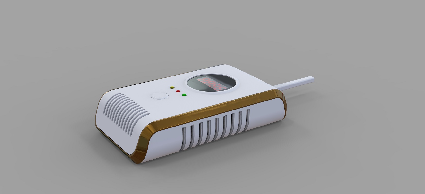 廚房天燃氣泄漏報警器外觀設計-結構設計-效果圖渲染 廚房天燃氣泄漏報警器外觀設計-結構設計-效果圖渲染